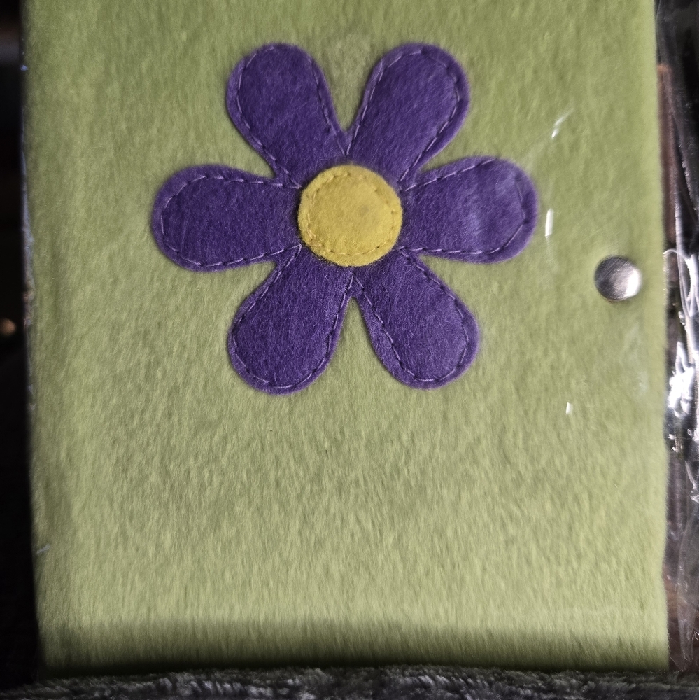 Locked Plush Flower Diary 41/2" x 5/8" x 57/8" high